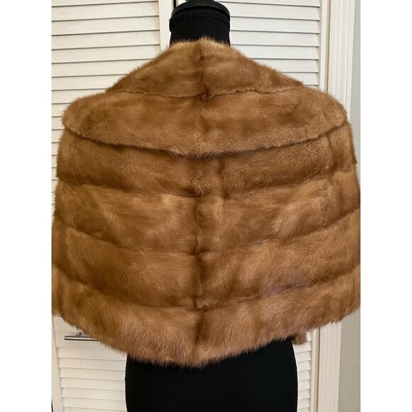 MCM Fur Mink stole‎ cape shrug Vintage Authentic Soft Blonde Mink Hollywood Glam - Picture 4 of 10